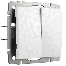 Изображение Выключатель двухклавишный Hammer (белый) W1220001