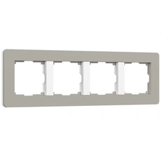 Изображение Рамка на 4 поста Split (дымчатый/белый, soft-touch) W0043067