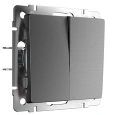 Изображение Выключатель двухклавишный (графит матовый) W1120064